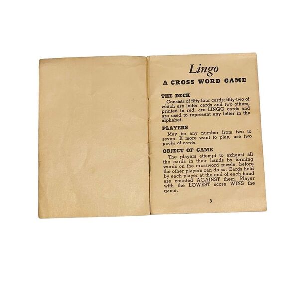 Vintage 1938 LINGO Crossword Game by All Fair Inc. - Picture 9 of 16